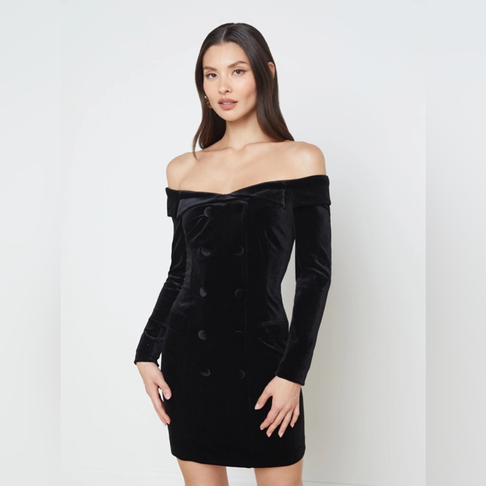 L’AGENCE • Micaela Velvet Blazer Dress